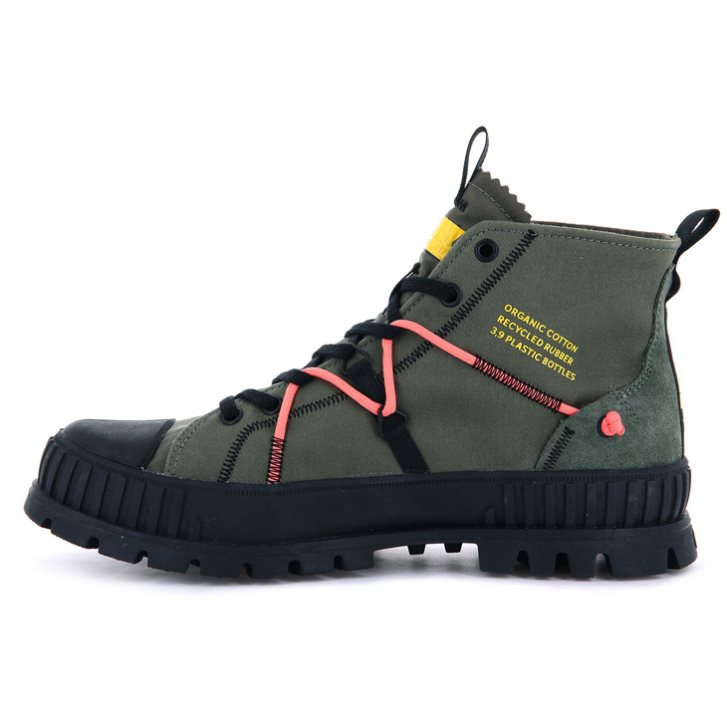 Bottes Palladium Pallashock Re-craft Femme Vert Olive | FR BLC962A